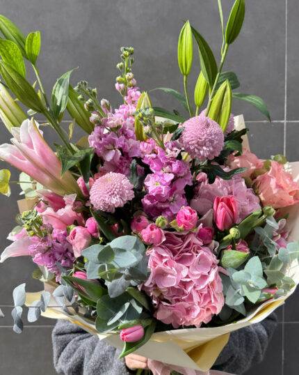 pembe bahar Premium Pembe Bahar Buketi - Görsel 1